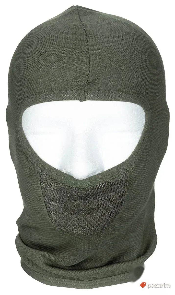 Taktička balaklava crna, zelena, bež 3