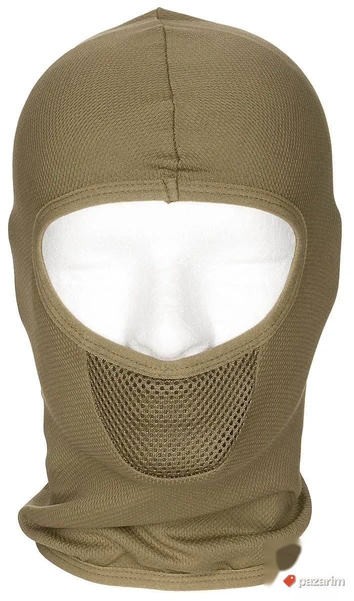 Taktička balaklava crna, zelena, bež 4
