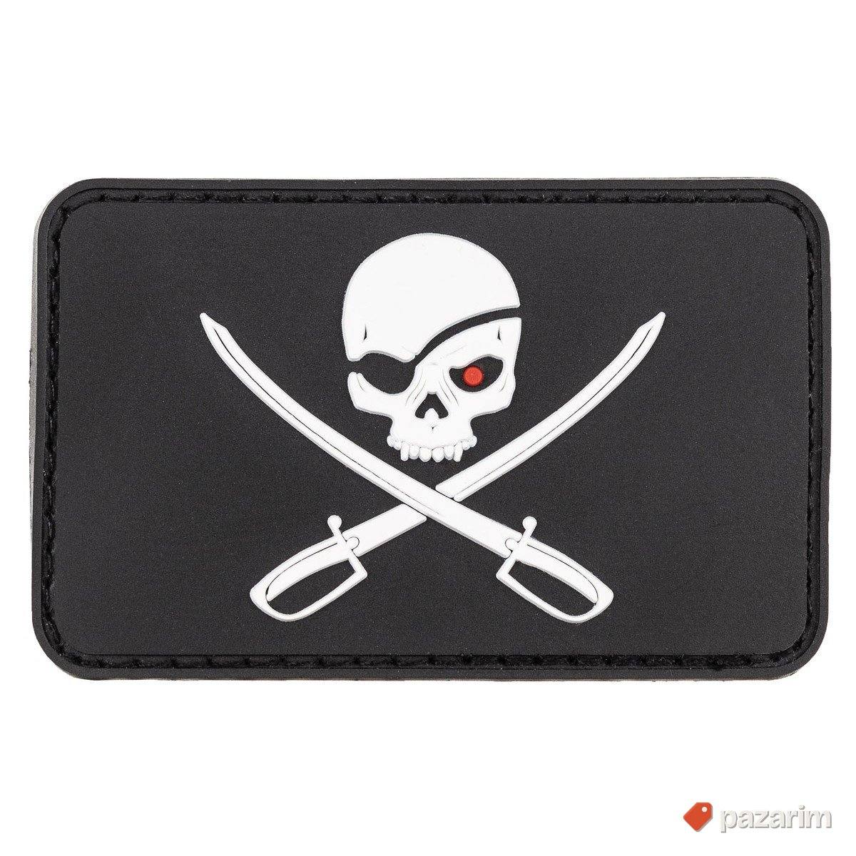 Patch gumeni Lobanja sa Mačevima crni 1