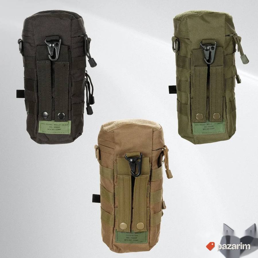 Torbica MOLLE okrugla crna, zelena i bež 2