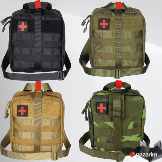 Torba za prvu pomoć MOLLE crna, zelena, bež, M 95 cz