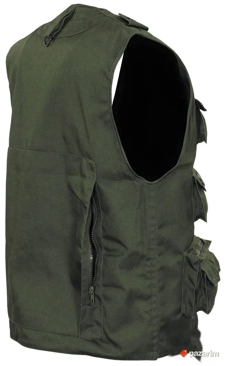 Prsluk Canadian Outdoor FOX crni, zeleni i bež 5