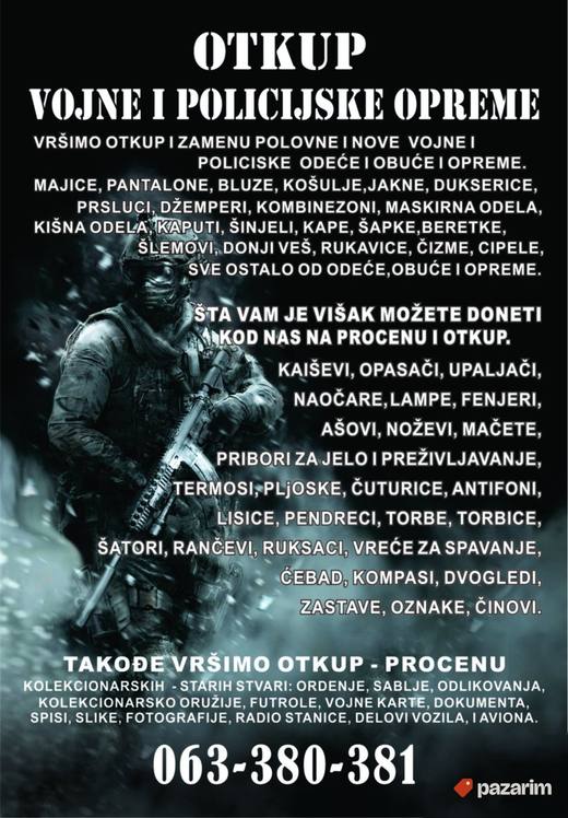 Otkup Vojne i Policijske Opreme