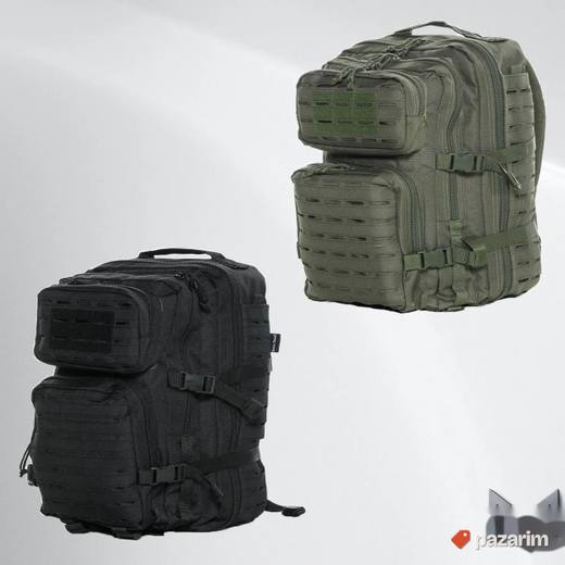 Taktički ranac SS Laser crni i zeleni