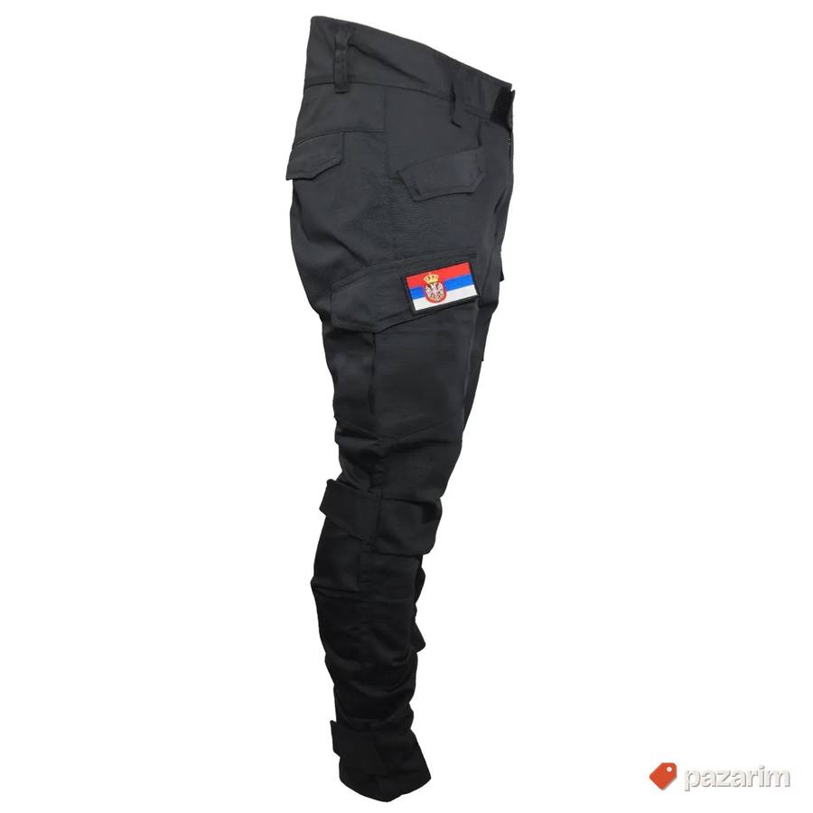 Taktičke pantalone sa amblemom crne 2