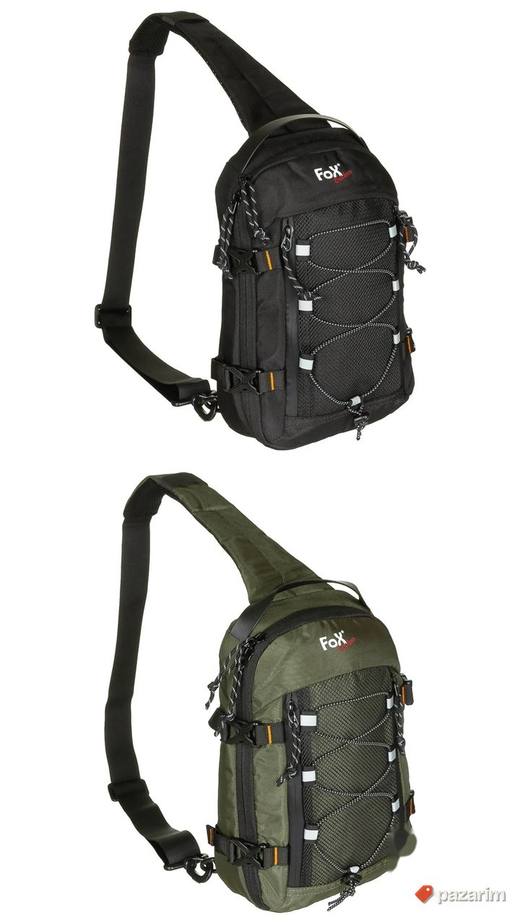 Torbica za rame Compact Sling crna i zelena