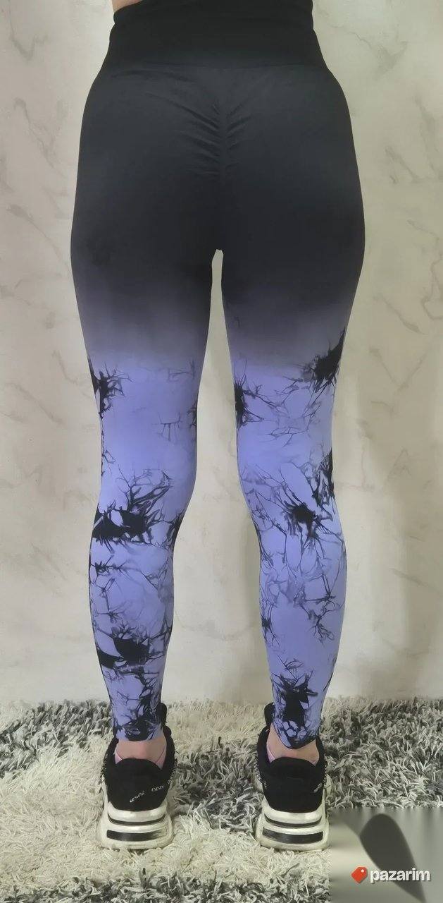 Zenske helanke push up mod.9072 crno-ljubicaste 7