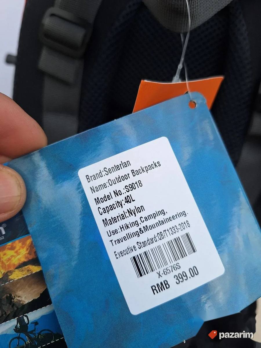 Ranac za planinarenje crveni 40L kod 9018 5