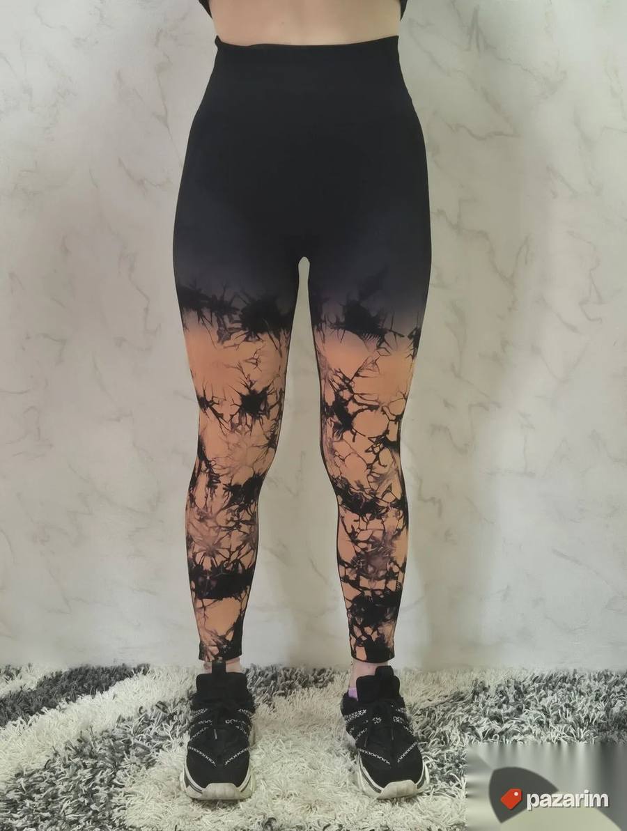 Zenske helanke push up mod.9072 crno-kajsija 4