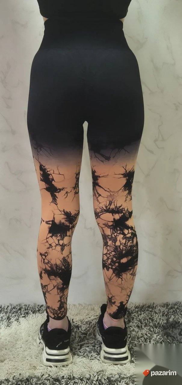 Zenske helanke push up mod.9072 crno-kajsija 8