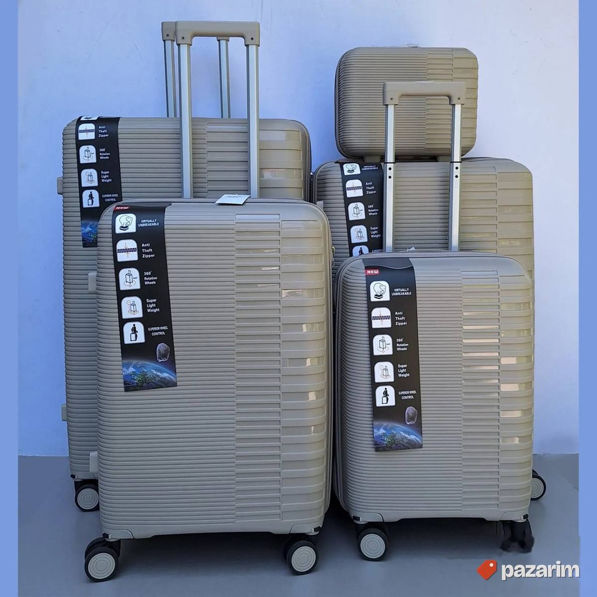Set kofera 5/1 Polipropilen kod pp803 krem 1