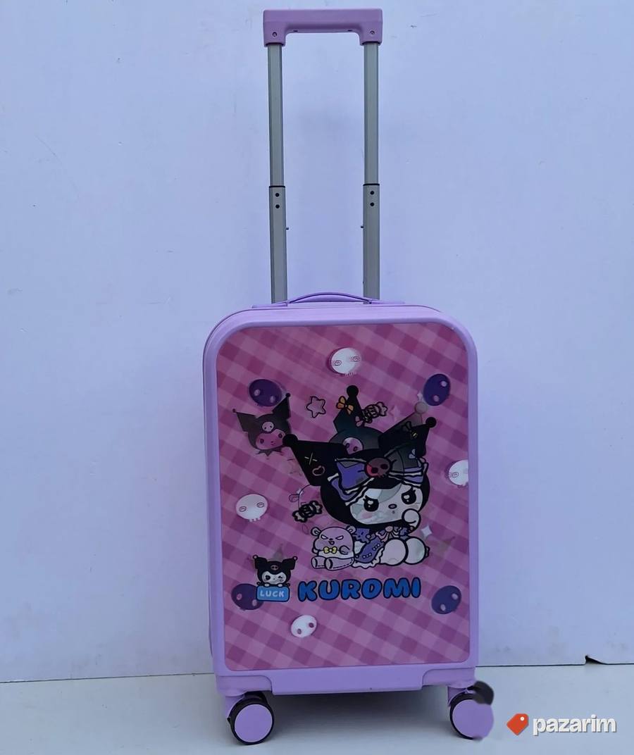 Deciji veliki kofer nalepnica 3D Kuromi ljubicasti 7