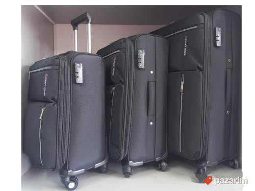 AKCIJA Set kofera 3/1 Platno kod 118 crni