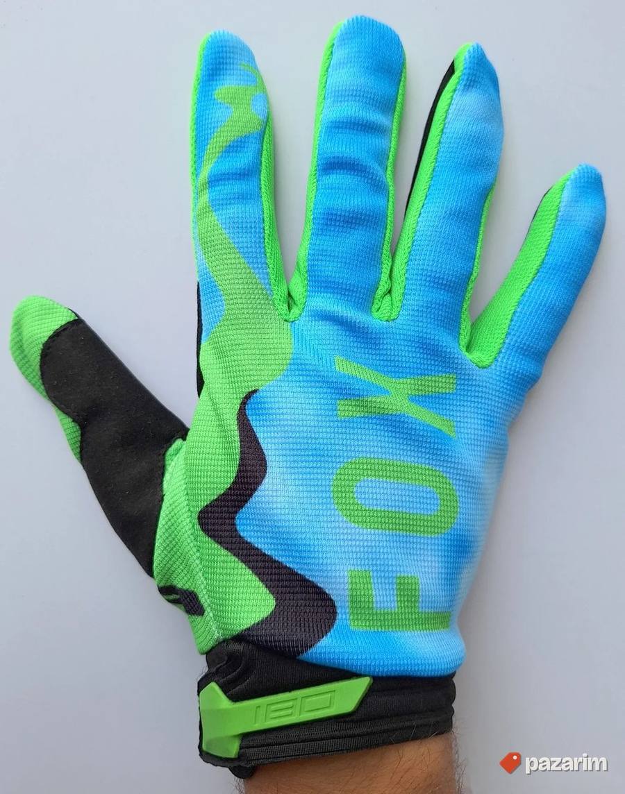 Rukavice Fox mod.06 plavo-zelene 2