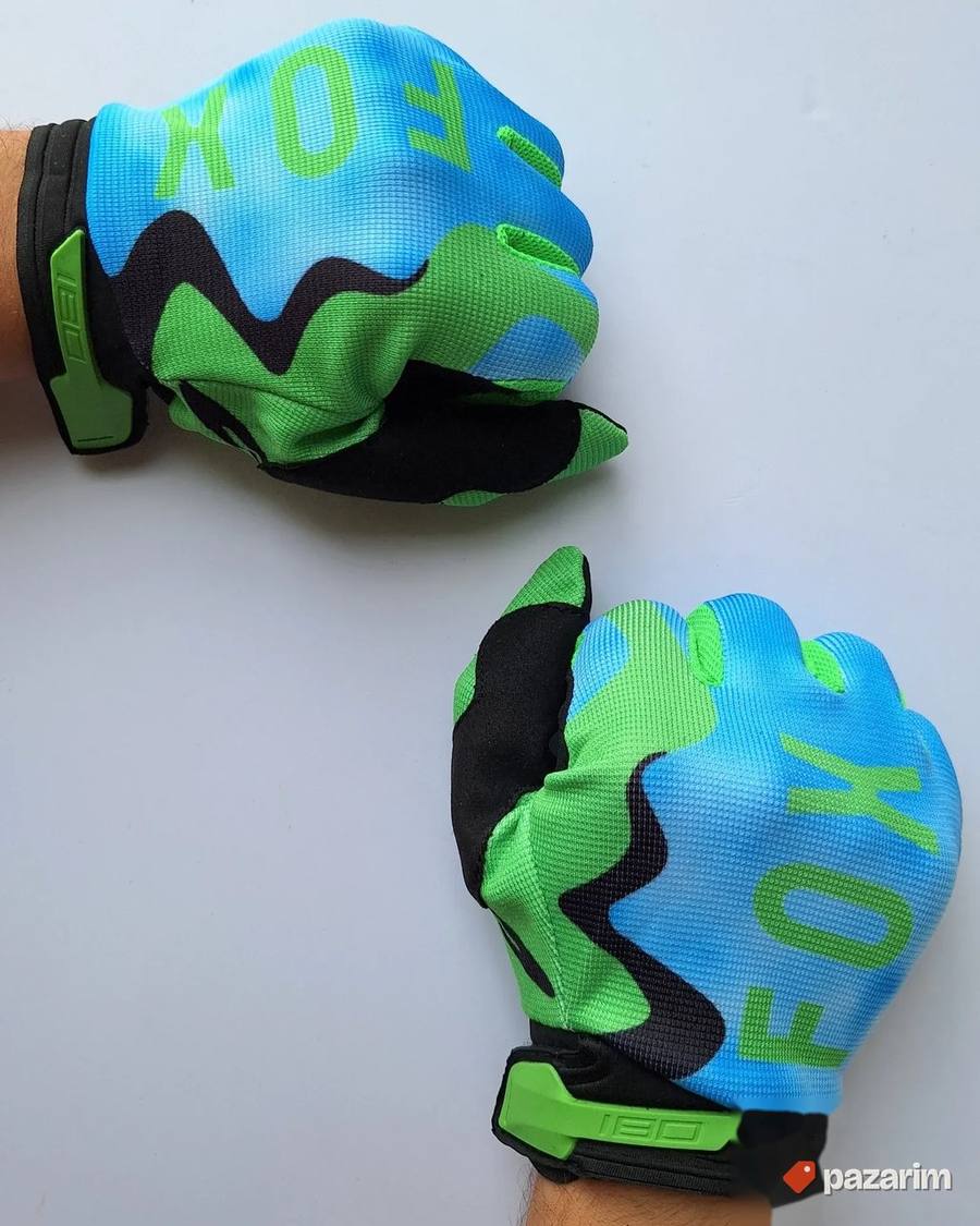 Rukavice Fox mod.06 plavo-zelene 7