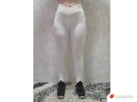 Zenske helanke sa preklopom na struku - mod.6668 bele