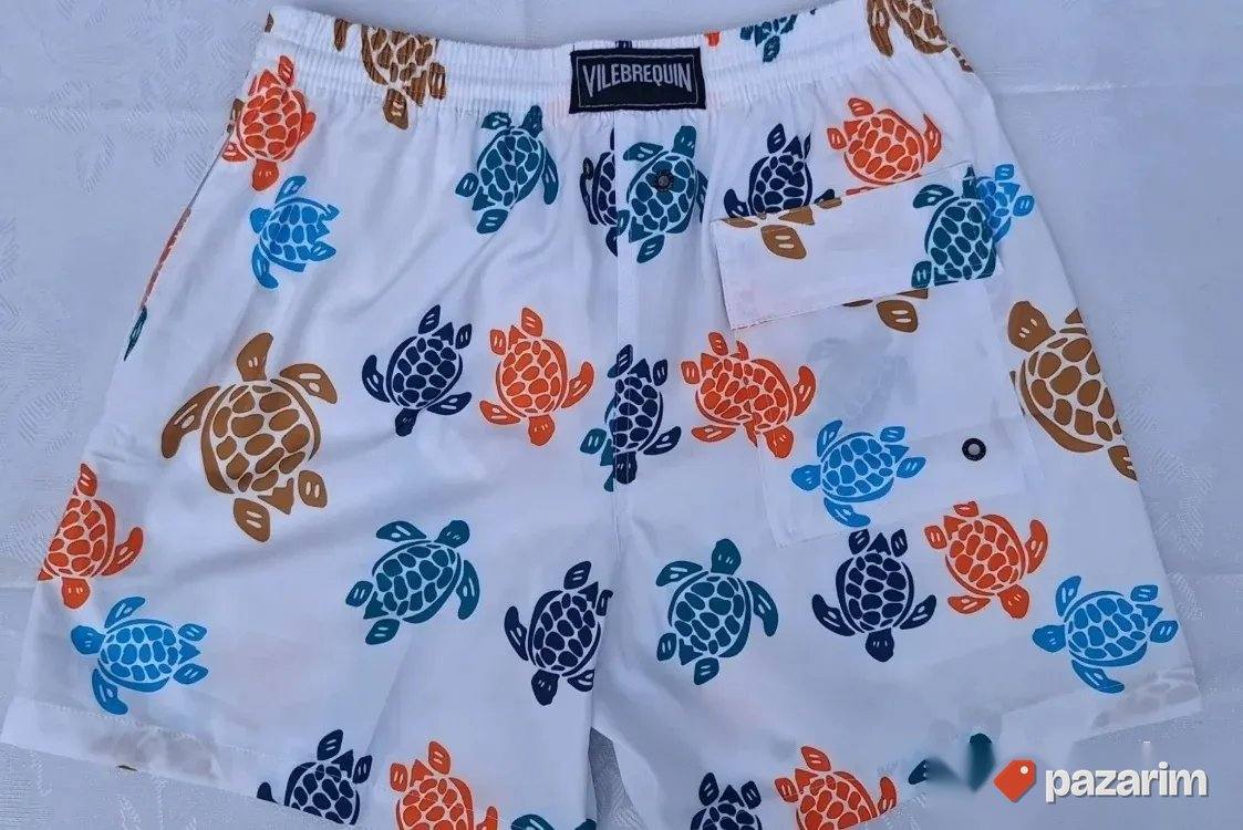 Šorc za kupanje Vilebrequin kornjace beli 1