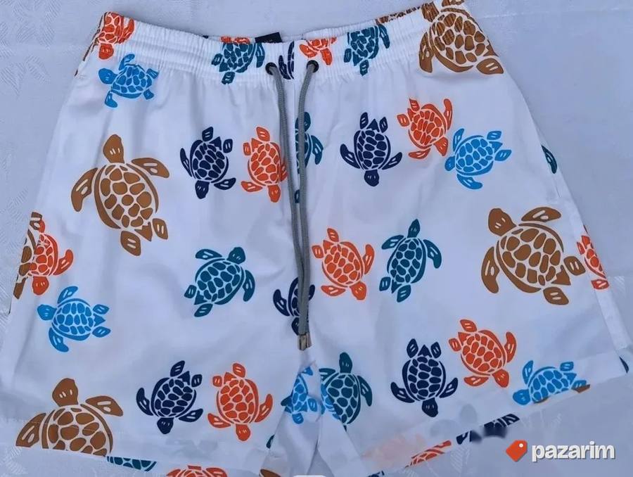 Šorc za kupanje Vilebrequin kornjace beli 4