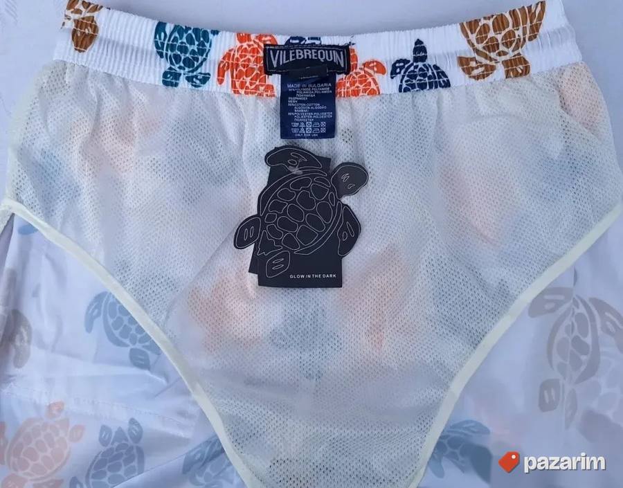 Šorc za kupanje Vilebrequin kornjace beli 7