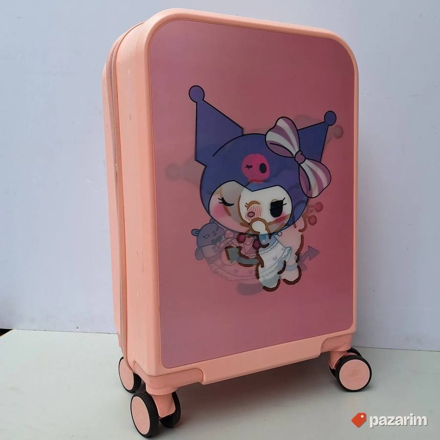 Deciji veliki kofer nalepnica 3D Kuromi roze 4