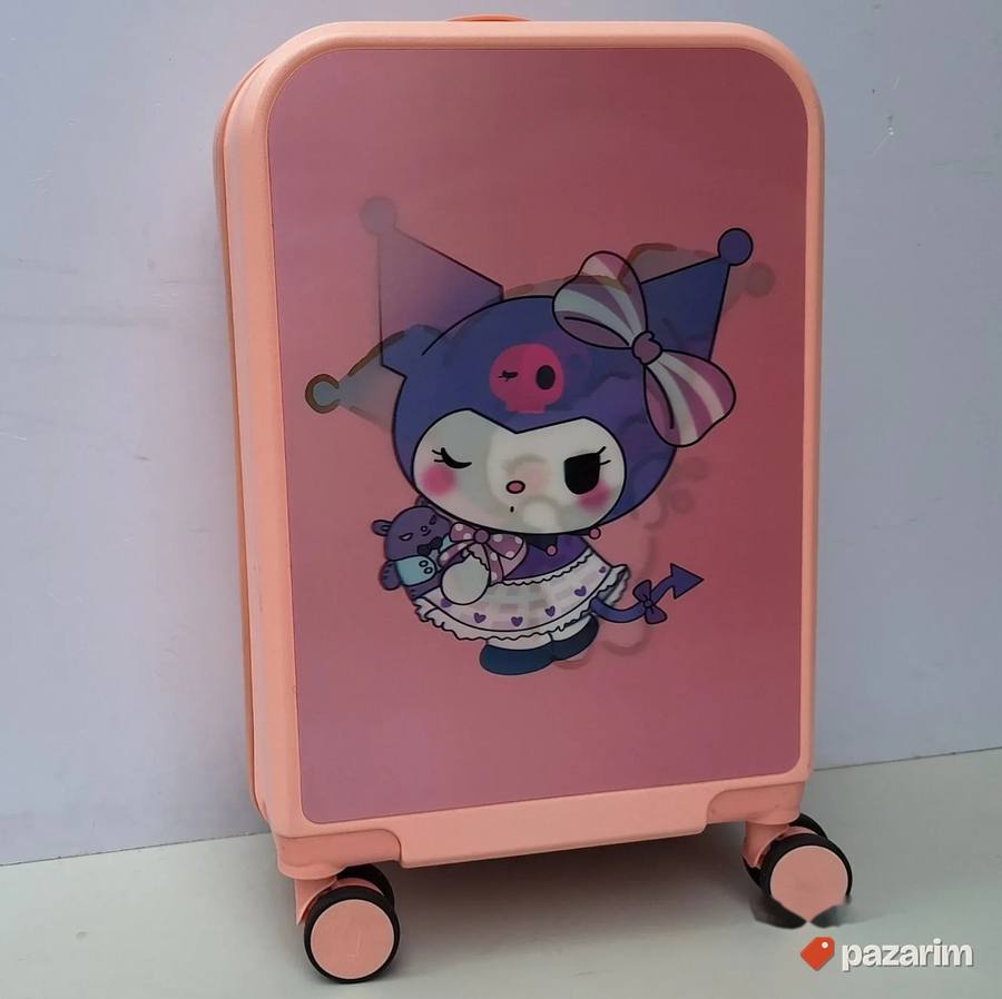 Deciji veliki kofer nalepnica 3D Kuromi roze 5