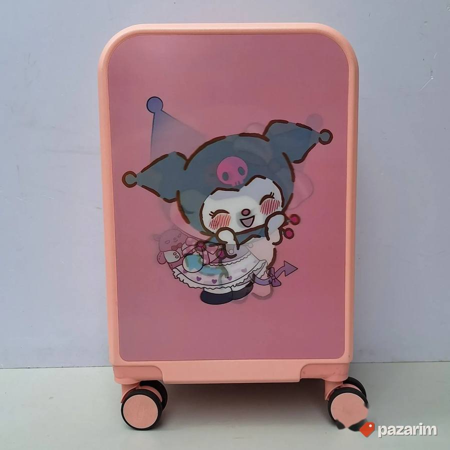 Deciji veliki kofer nalepnica 3D Kuromi roze 6