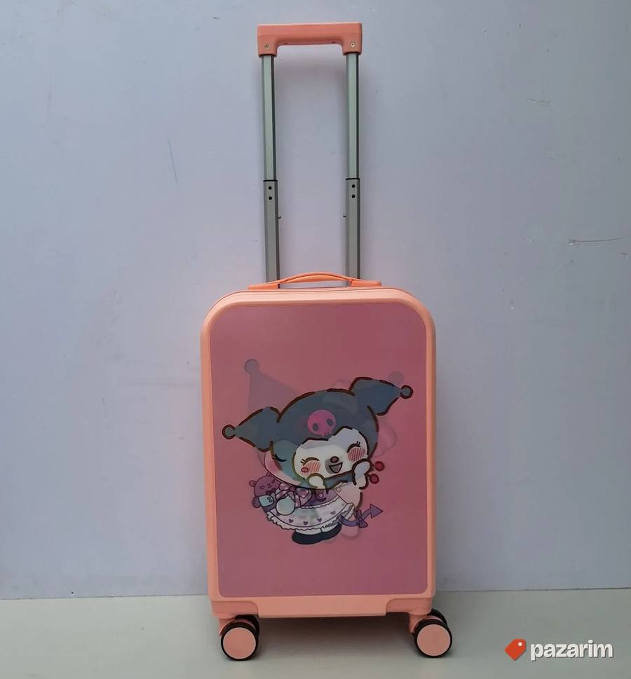 Deciji veliki kofer nalepnica 3D Kuromi roze 8