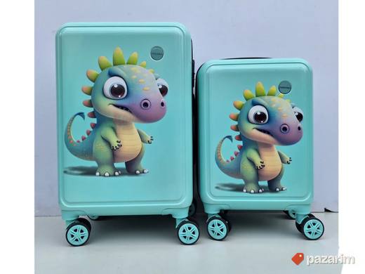 AKCIJA Deciji set kofera 2/1 Dinosaurus tirkiz