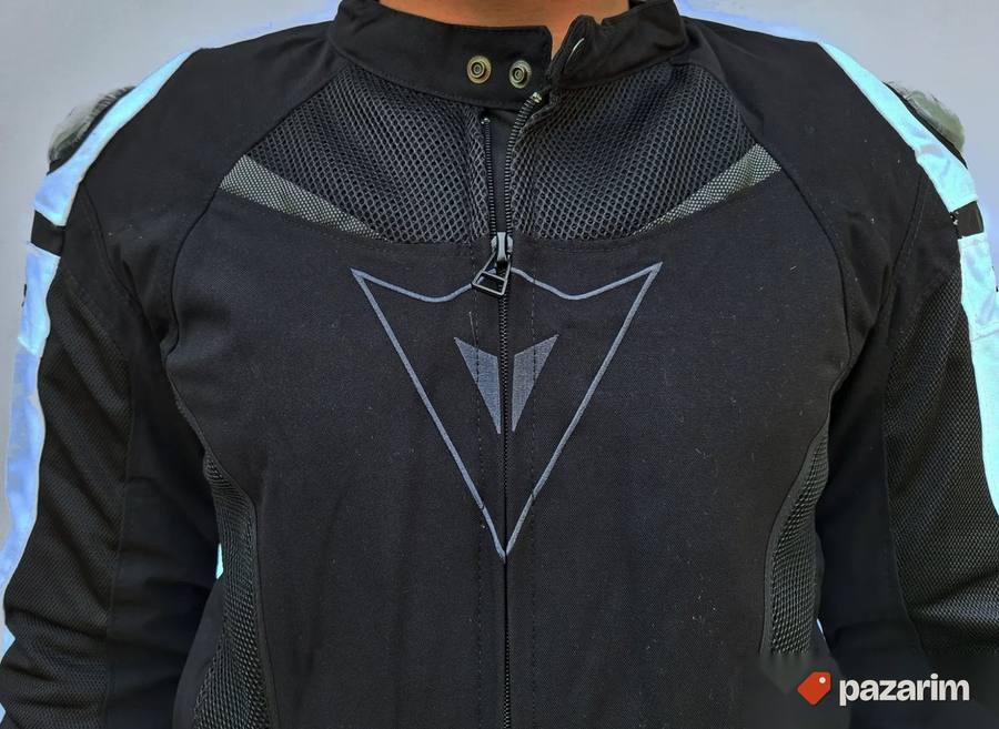 Moto jakna Dainese crno bela crvena 3