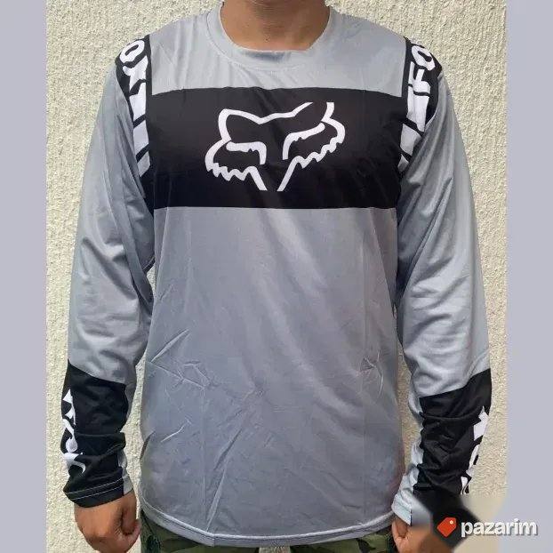 Moto kros dres Fox mod 4 sivo- crni 2