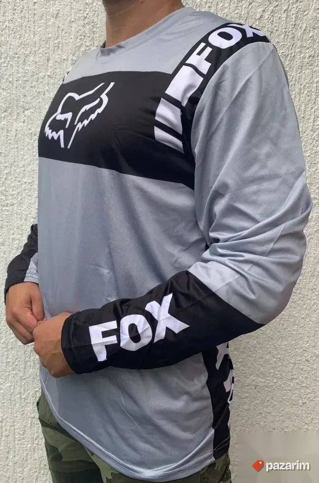 Moto kros dres Fox mod 4 sivo- crni 4
