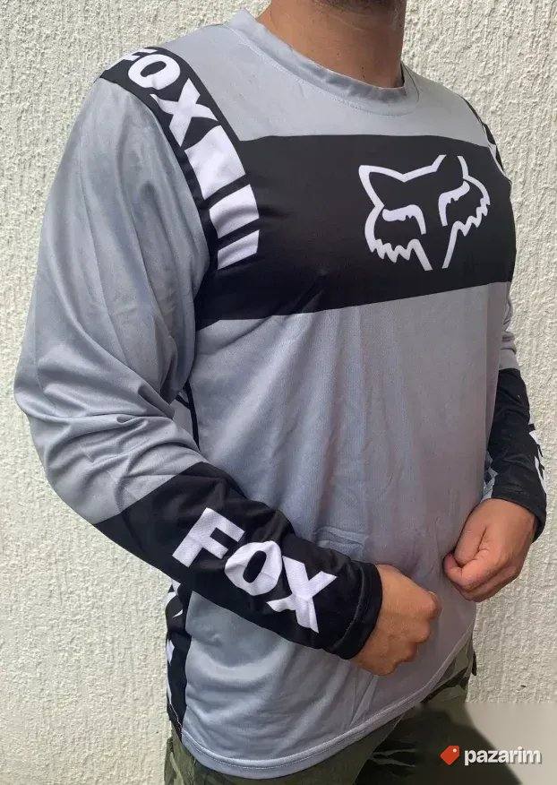 Moto kros dres Fox mod 4 sivo- crni 5