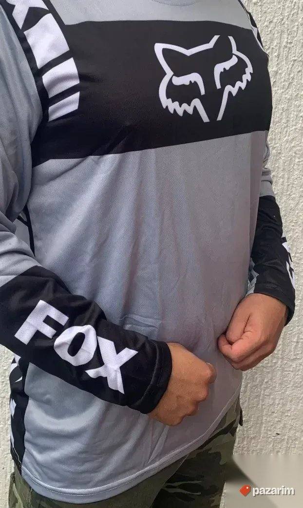 Moto kros dres Fox mod 4 sivo- crni 6