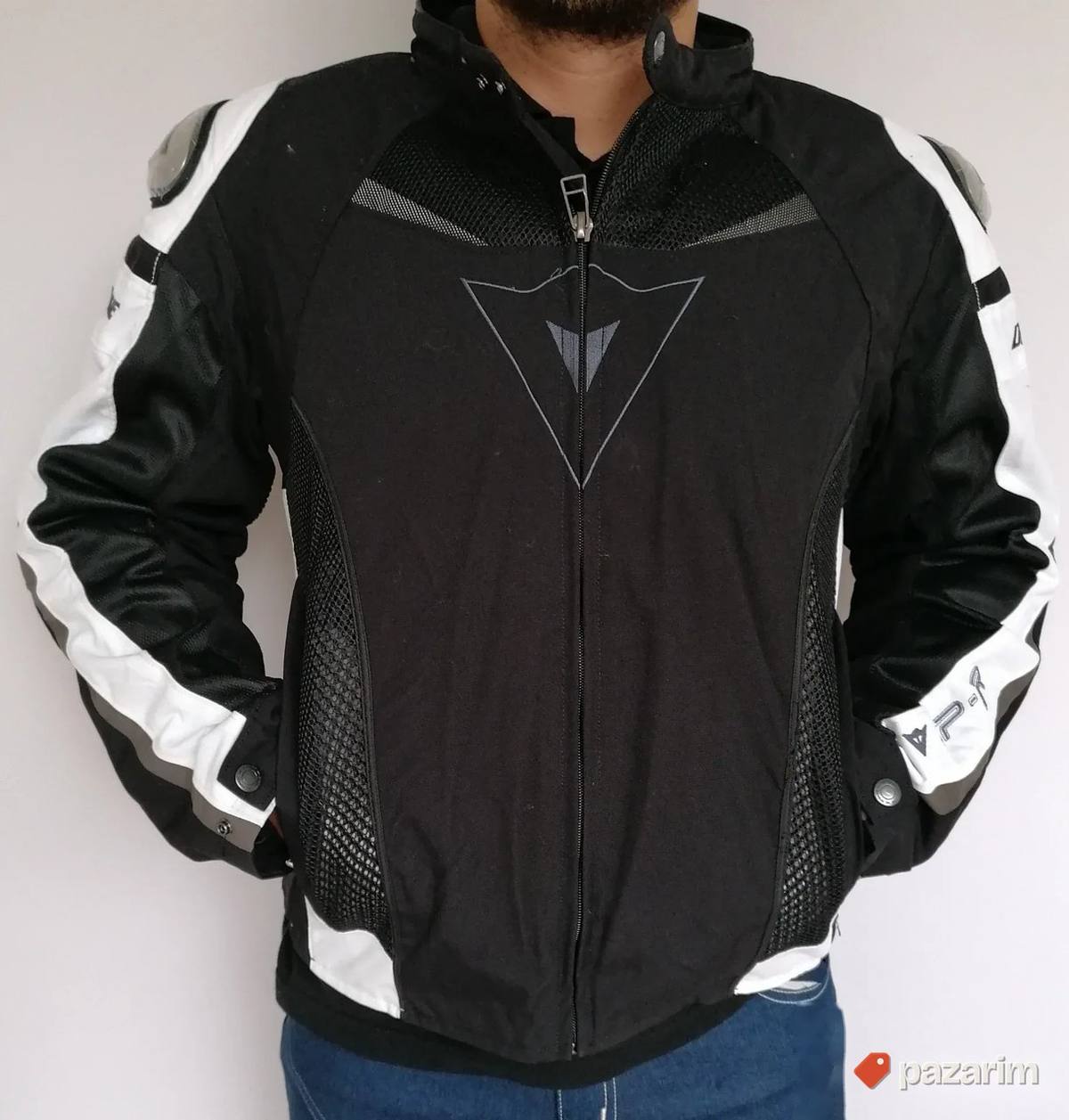 Moto jakna Dainese crno bela 1
