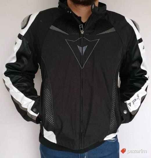 Moto jakna Dainese crno bela