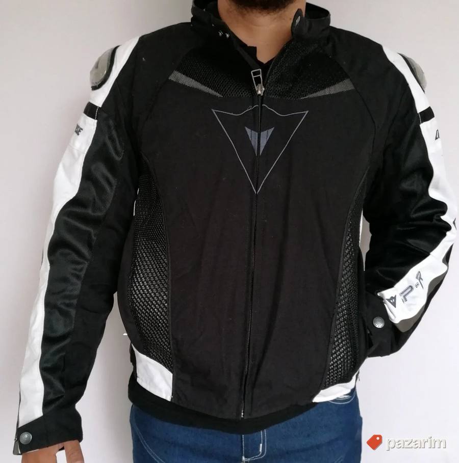 Moto jakna Dainese crno bela 2