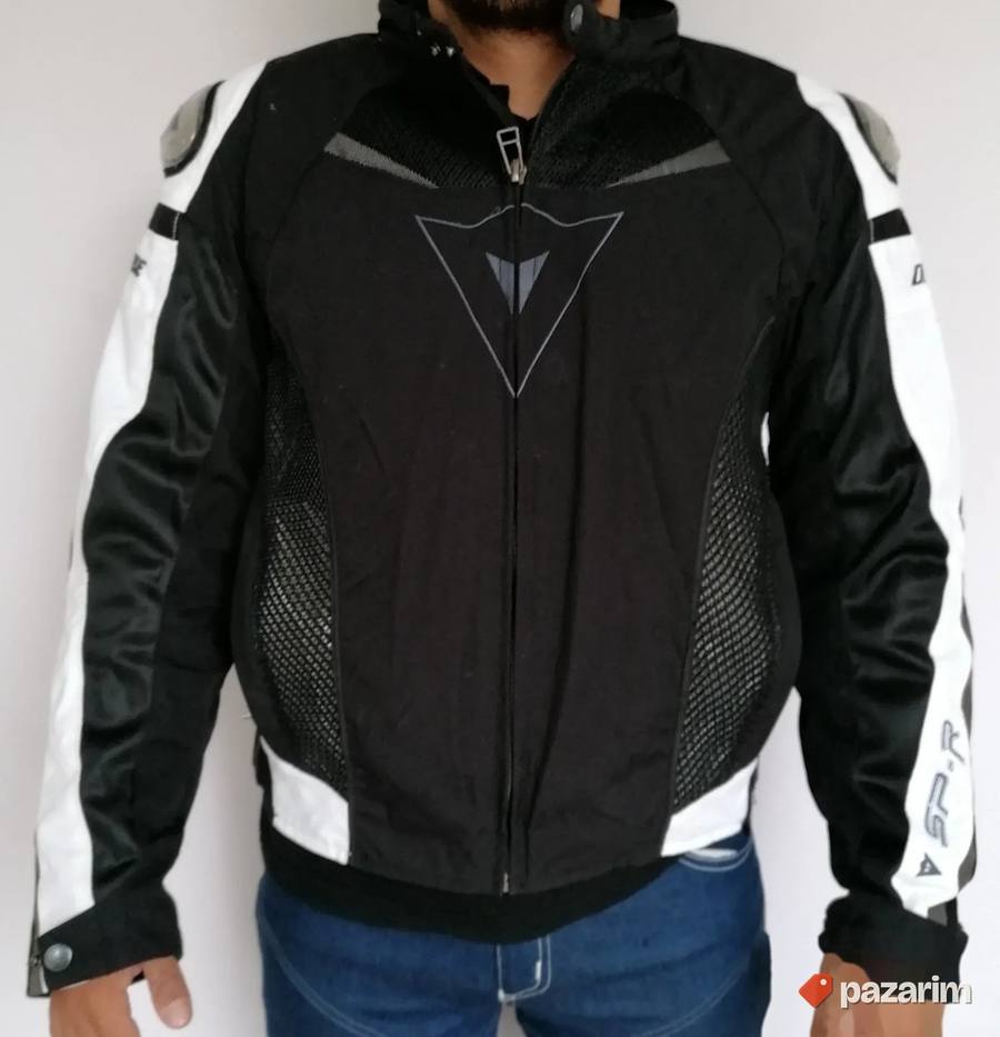 Moto jakna Dainese crno bela 3