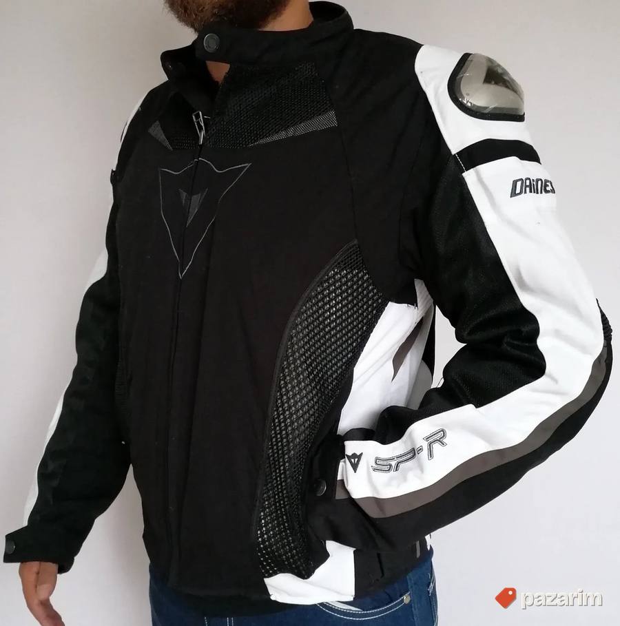 Moto jakna Dainese crno bela 4