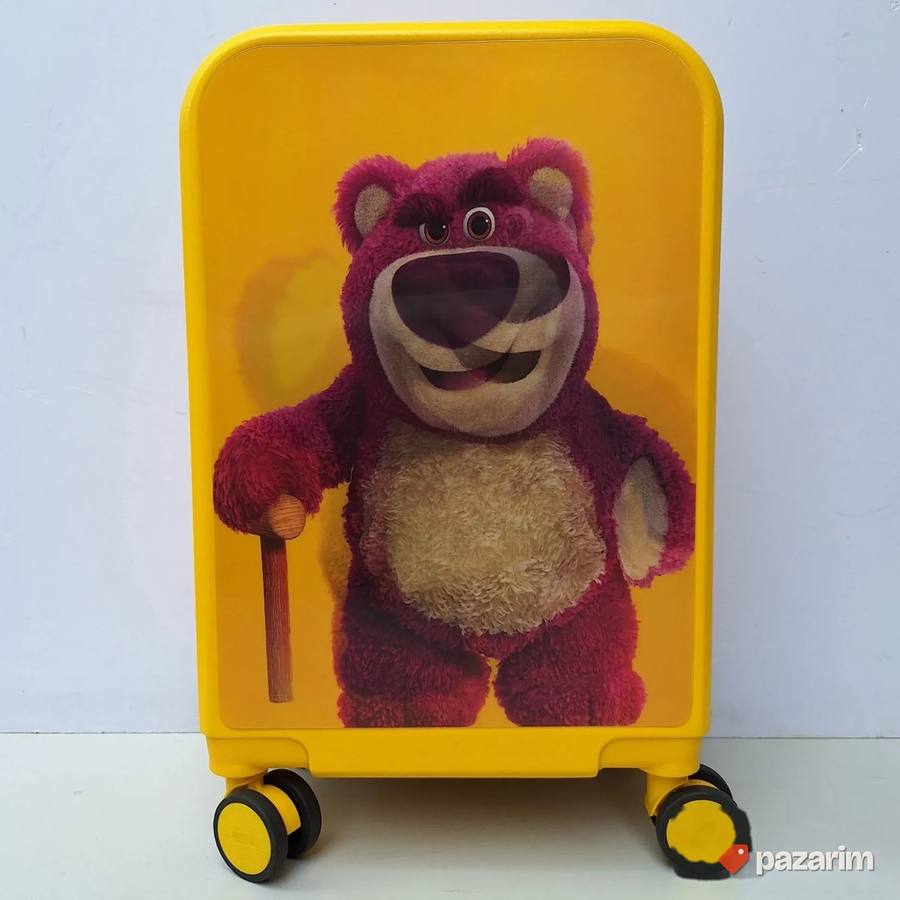 Deciji veliki kofer nalepnica 3D Meda zuti 5