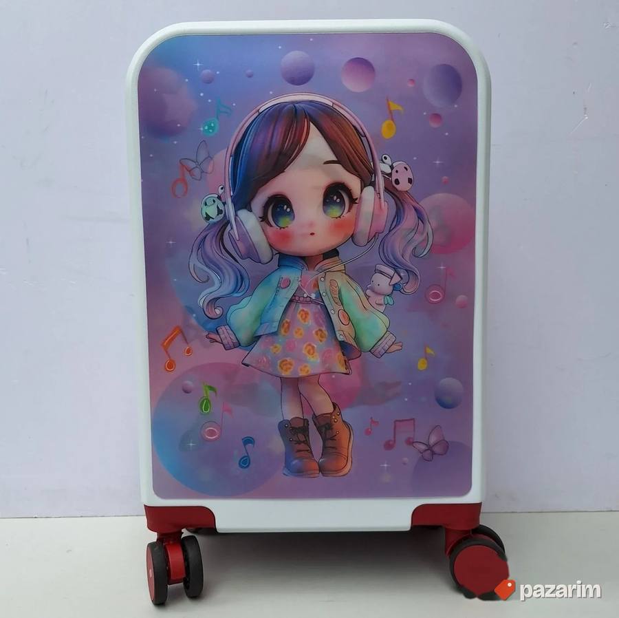 Deciji veliki kofer nalepnica 3D Princeza beli 5