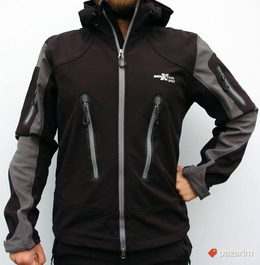 Softshell jakna MS 9096 crno-sivi BESPLATNA POSTARINA