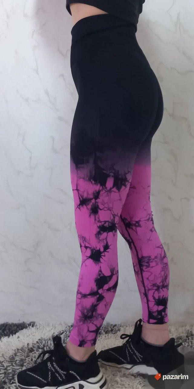 Zenske helanke push up mod.9072 crno-roze 2