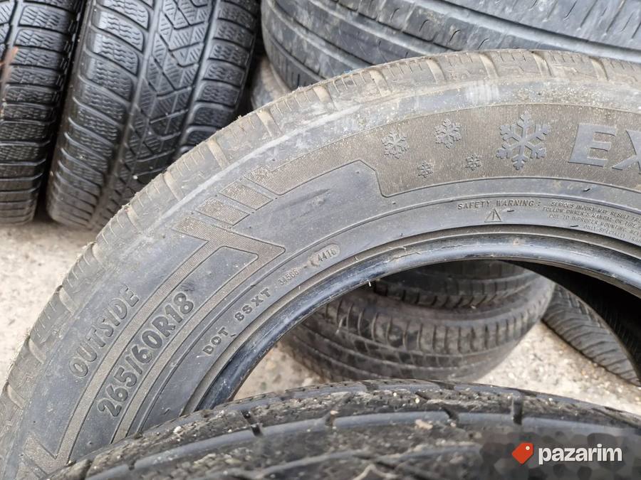 Dve dobre zimske gume 18 ke PETLAS 265-60/18 Dot 4416 sa oko 5