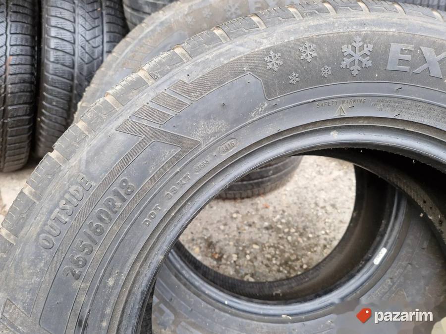 Dve dobre zimske gume 18 ke PETLAS 265-60/18 Dot 4416 sa oko 7