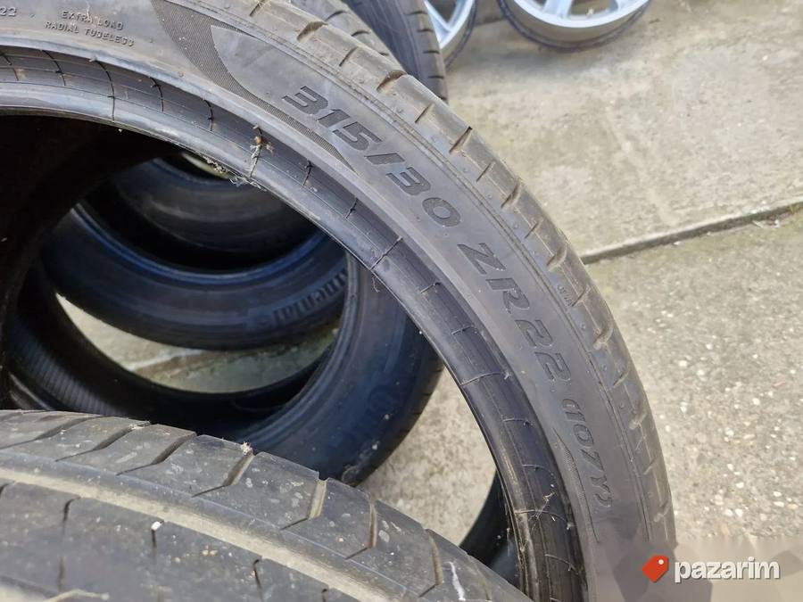 Dve odlicne letnje gume 22 ke 315-30/22 PIRELLI Dot0822 sa 5 3