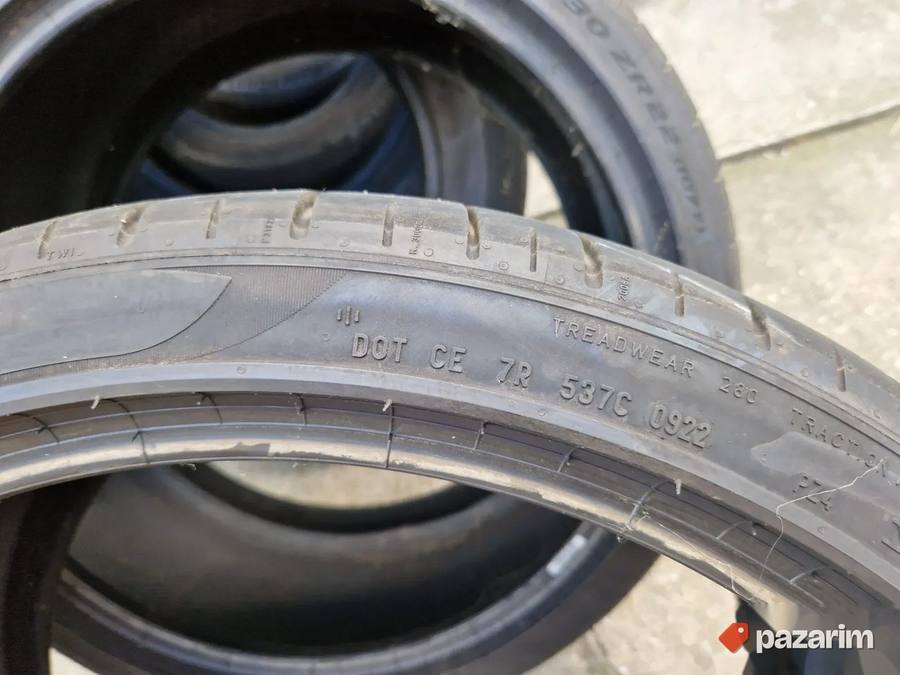 Dve odlicne letnje gume 22 ke 315-30/22 PIRELLI Dot0822 sa 5 4