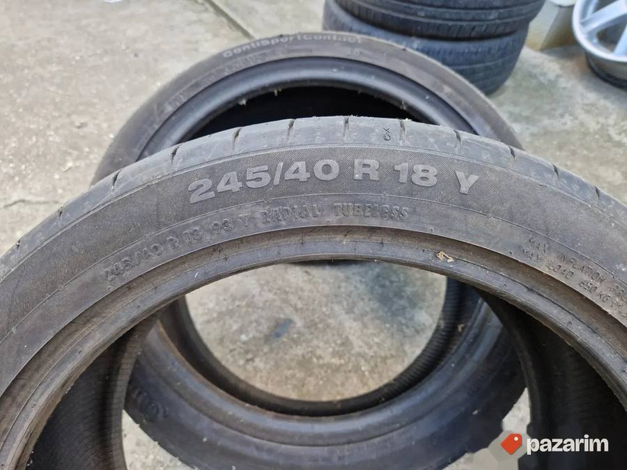 Dve dobre letnje gume 18 ice CONTINENTAL 245 40 18 sa 5.5mm 2