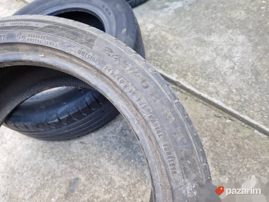 Dve dobre letnje gume 18 ice CONTINENTAL 245 40 18 sa 5.5mm 8