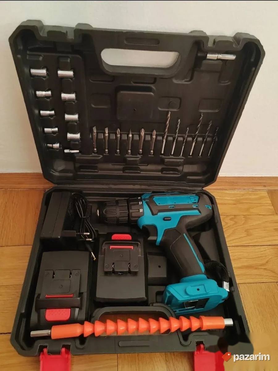 Aku srafilica/busilica 24V+pribor+2 baterije 4