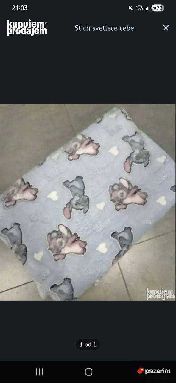 Svetleće dečije ćebe Stitch 3